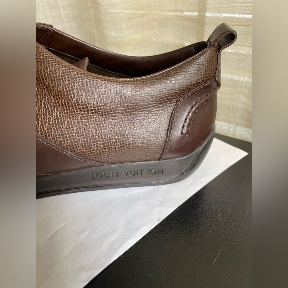 Louis Vuitton Brown Leather Men's Shoes LV sneakers - Picture 3 of 16